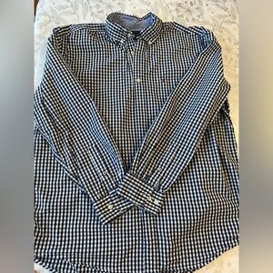 Tommy Hilfiger XL men’s classic button-down navy shirt long sleeves button cuffs